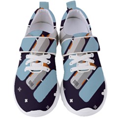Satellite-machine-space-dark Women s Velcro Strap Shoes