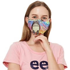 Cartoon Starry Night Art Van Gogh Parody Fitted Cloth Face Mask (adult)