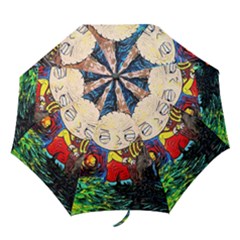 Cartoon Starry Night Vincent Van Gogh Folding Umbrellas