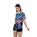 Hollywood Art Starry Night Van Gogh Asymmetrical Short Sleeve Sports T-Shirt View2