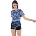 Mosaic Art Vincent Van Gogh s Starry Night Asymmetrical Short Sleeve Sports T-Shirt View1