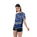 Mosaic Art Vincent Van Gogh s Starry Night Asymmetrical Short Sleeve Sports T-Shirt View2