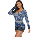 Mosaic Art Vincent Van Gogh s Starry Night Long Sleeve Boyleg Swimsuit View2