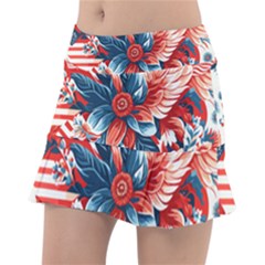 America Pattern Classic Tennis Skirt