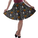 Halloween Pattern Bat A-line Skater Skirt View1
