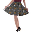 Halloween Pattern Bat A-line Skater Skirt View2