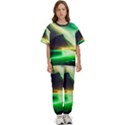 Aurora Lake Neon Colorful Kids  T-Shirt and Pants Sports Set View1