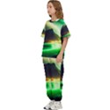 Aurora Lake Neon Colorful Kids  T-Shirt and Pants Sports Set View2