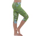 Map Earth World Russia Europe Kids  Lightweight Velour Capri Leggings  View3