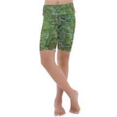 Map Earth World Russia Europe Kids  Lightweight Velour Cropped Yoga Leggings