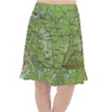 Map Earth World Russia Europe Fishtail Chiffon Skirt View1