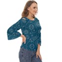 Space Seamless Pattern Cut Out Wide Sleeve Top View3