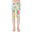 Summer Up Cute Doodle Kids  Capri Leggings  View1