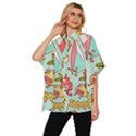 Summer Up Cute Doodle Women s Batwing Button Up Shirt View2