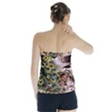 Japanese Painting Flower Peacock Strapless Top View2