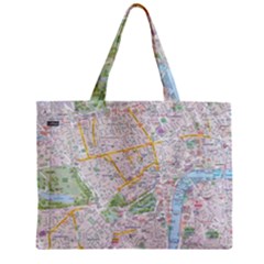 London City Map Zipper Mini Tote Bag by Bedest