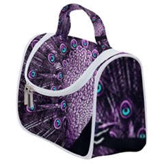 Purple Peacock Satchel Handbag