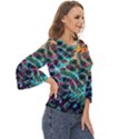Fractal Abstract Waves Background Wallpaper Cut Out Wide Sleeve Top View3