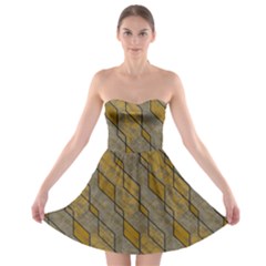 Background-batik Strapless Bra Top Dress
