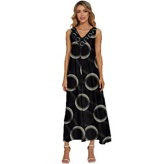 Digital-scrapbooking V-neck Sleeveless Loose Fit Overalls