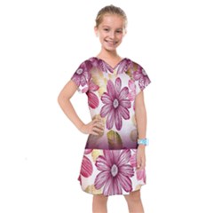 Print-roses Kids  Drop Waist Dress
