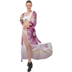 Print-roses Maxi Chiffon Beach Wrap