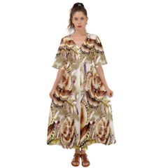 Butterfly Dreams, Bonito, Butterfly, Dream, Flower, Girly Kimono Sleeve Boho Dress