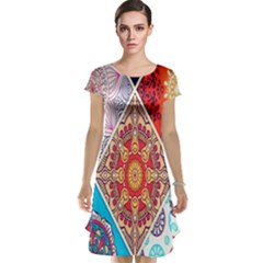 Mandala Pattern, Desenho, Designs, Glitter, Pattern Cap Sleeve Nightdress