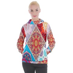 Mandala Pattern, Desenho, Designs, Glitter, Pattern Women s Hooded Pullover