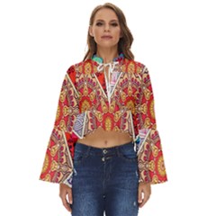Mandala Pattern, Desenho, Designs, Glitter, Pattern Boho Long Bell Sleeve Top