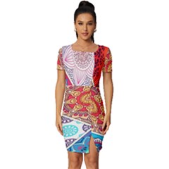 Mandala Pattern, Desenho, Designs, Glitter, Pattern Fitted Knot Split End Bodycon Dress