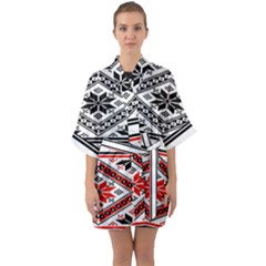Bulgarian Half Sleeve Satin Kimono 