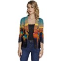 New York City Skyline Usa Women s One-Button 3/4 Sleeve Short Jacket View1