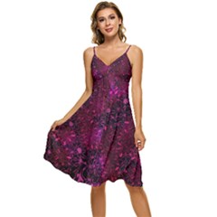 Retro-02 Sleeveless Tie Front Chiffon Dress