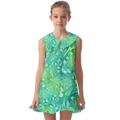 Retro-03 Kids  Pilgrim Collar Ruffle Hem Dress