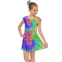 Watercolor-batik Kids  Cap Sleeve Dress