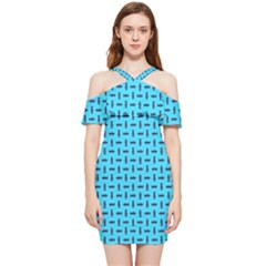 Pattern-123 Shoulder Frill Bodycon Summer Dress
