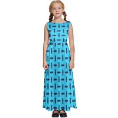 Pattern-123 Kids  Satin Sleeveless Maxi Dress