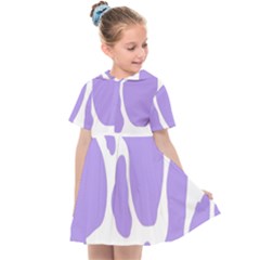 Cow Print, Aesthetic,violelilac, Animal, Purple, Simple Kids  Sailor Dress