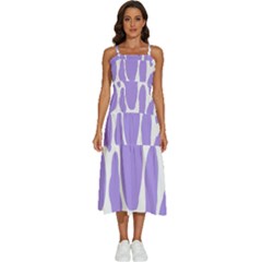 Cow Print, Aesthetic,violelilac, Animal, Purple, Simple Sleeveless Shoulder Straps Boho Dress
