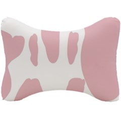 Cow Print, Pink, Design, Pattern, Animal, Baby Pink, Simple, Seat Head Rest Cushion