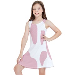 Cow Print, Pink, Design, Pattern, Animal, Baby Pink, Simple, Kids  Lightweight Sleeveless Dress
