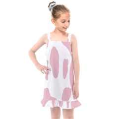 Cow Print, Pink, Design, Pattern, Animal, Baby Pink, Simple, Kids  Overall Dress