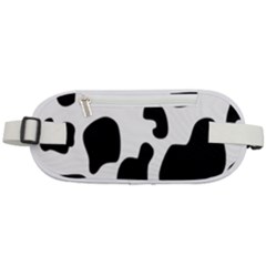 Black And White Cow Print,wallpaper Rounded Waist Pouch