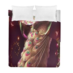 Peacock Dream, Fantasy, Flower, Girly, Peacocks, Pretty Duvet Cover Double Side (full/ Double Size)