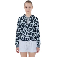 Black And White Cow Print 10 Cow Print, Hd Wallpaper Women s Tie Up Sweat
