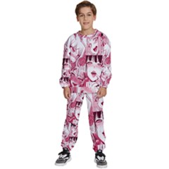 Ahegao Pink, Anime, Girl, Girlface, Girls, Pattern, White, Hd Kids  Sweatshirt Set
