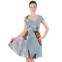 Aesthetic Butterfly , Butterflies, Nature, Cap Sleeve Midi Dress