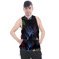Art Design Graphic Neon Tree Artwork Men s Sleeveless Hoodie