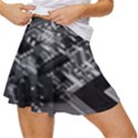 Black And Gray Circuit Board Computer Microchip Digital Art Women s Skort View3